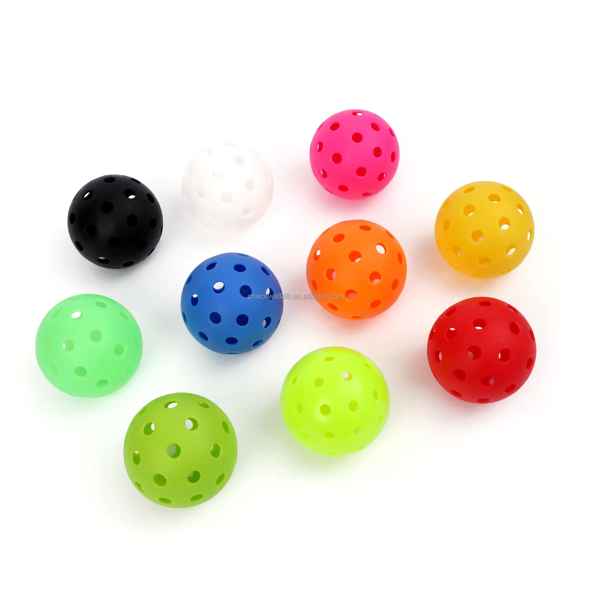 WOWEI High Tensile Strength Wholesale Pickleball Balls Outdoor Usapa Pickleball Balls Indoor Pickleball Balls Custom Logo