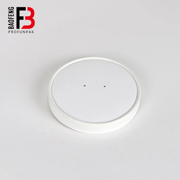 hot soup paper bowl disposable white greaseproof and water proof food container