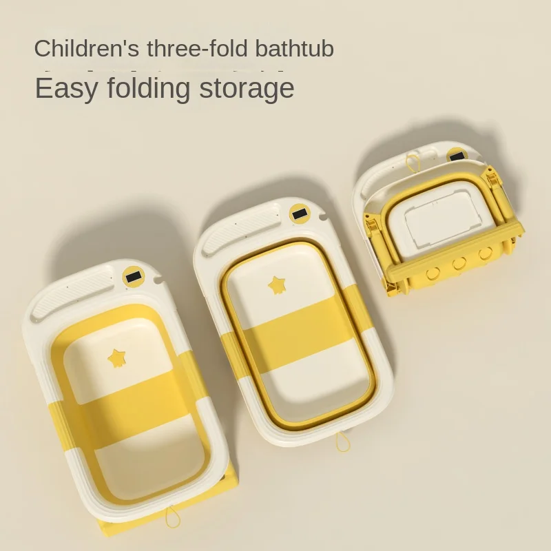 New three fold baby shower basin for infants baby shower bucket bathtub household sitting and lying child shower basin