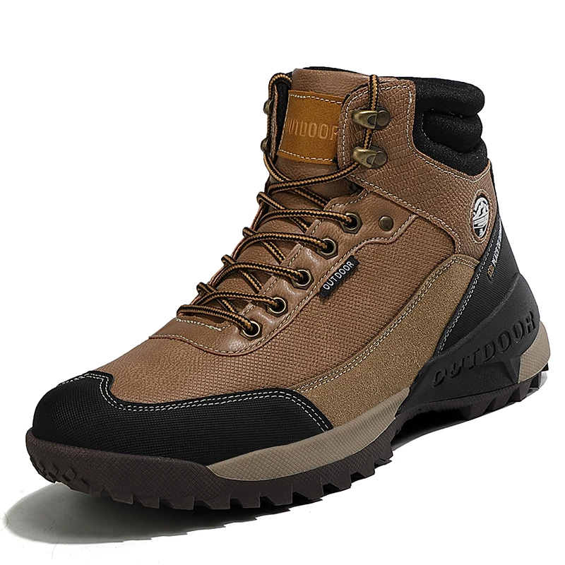 
New Design Waterproof Outdoor Mountain Boot Men Trekking Hiking Shoes 
