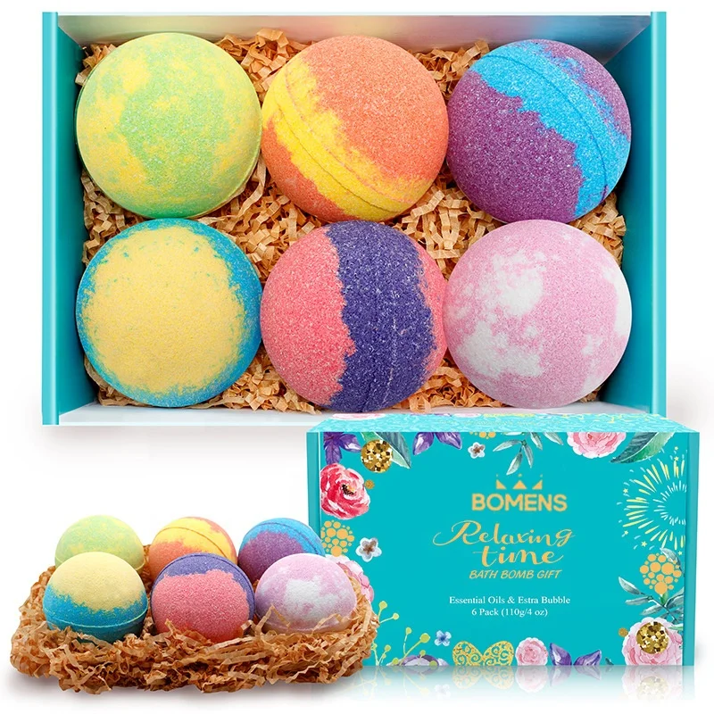
Rich Bubble Vegan Natural Organic Colorful Shimmer Fizzy Coconut Oil Bath Bombs 