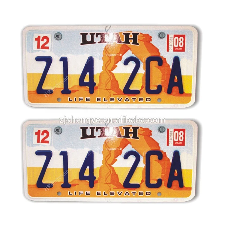 United States Decoration Metal Print License Plate Vintage Retro Tin Plate Car Decor Number Plate 12inch 6inch