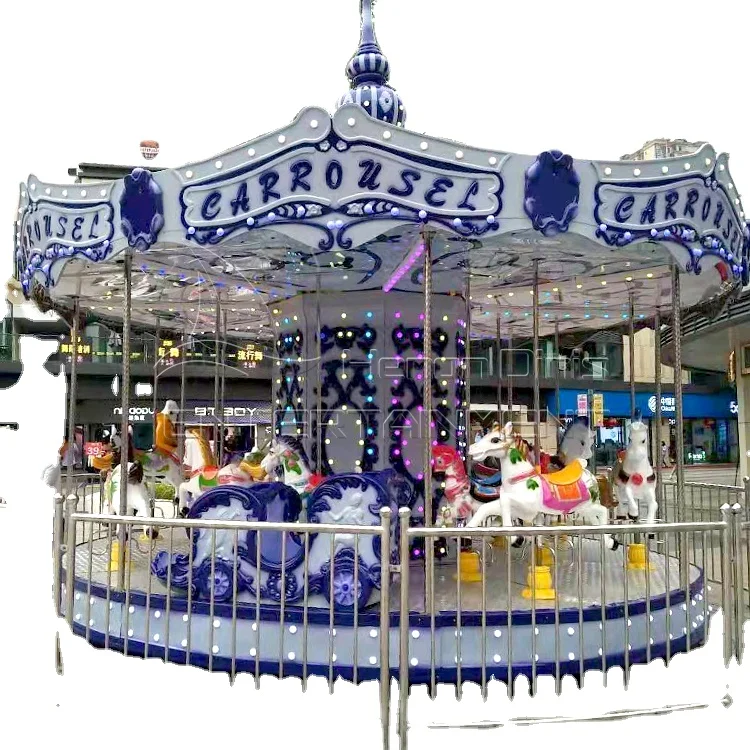 Theme Amusement park Shopping mall Carousel Ride Attraction indoor outdoor merry go round for kids adult carousel for sale