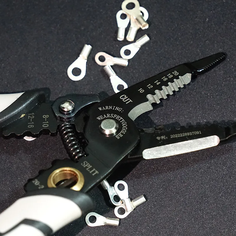 7-in-1 Multi-functional Needle Nose Wire Stripper Crimping Pliers Tools Fixed Pliers for Electrician Cutting Cable