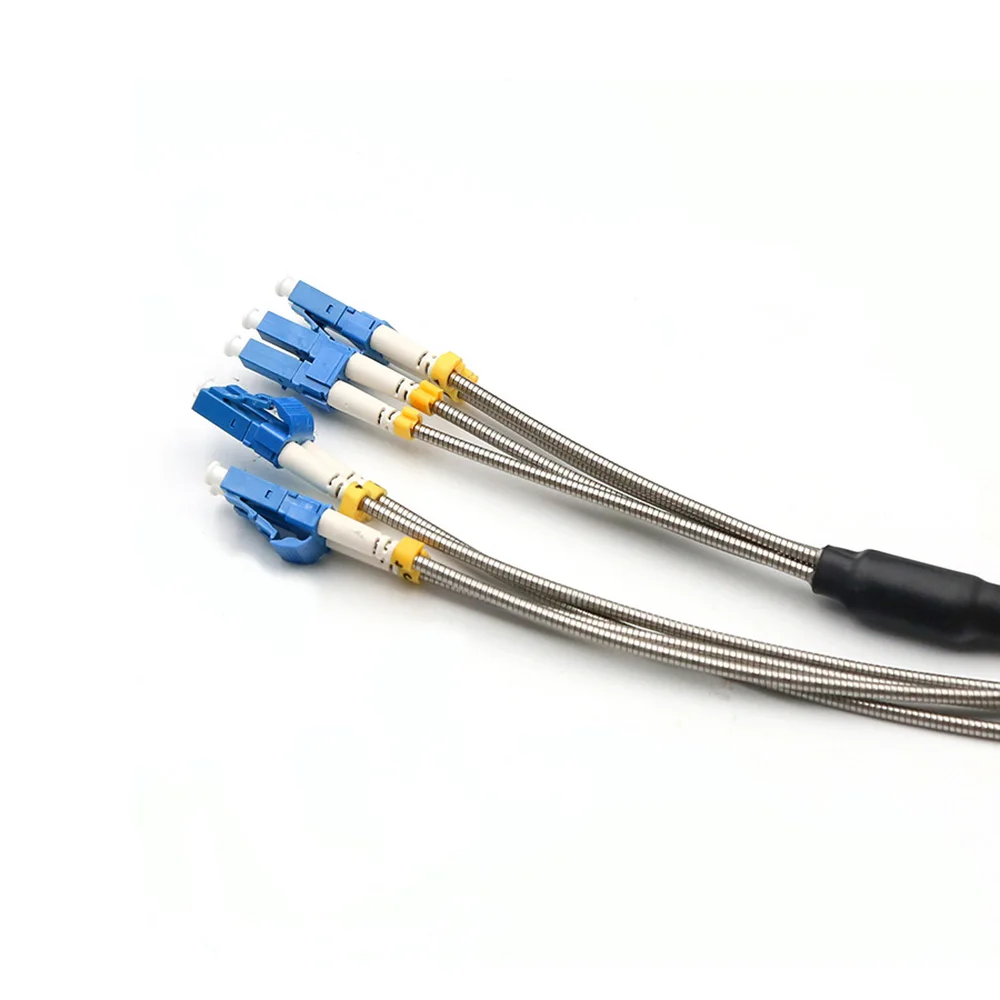 LC- LC Armored Fiber Optic Patch Cable Indoor Outdoor RRU RRH CPRI Singlemode 4 Core 7.0mm Telecommunication Equipment Sps Ip42