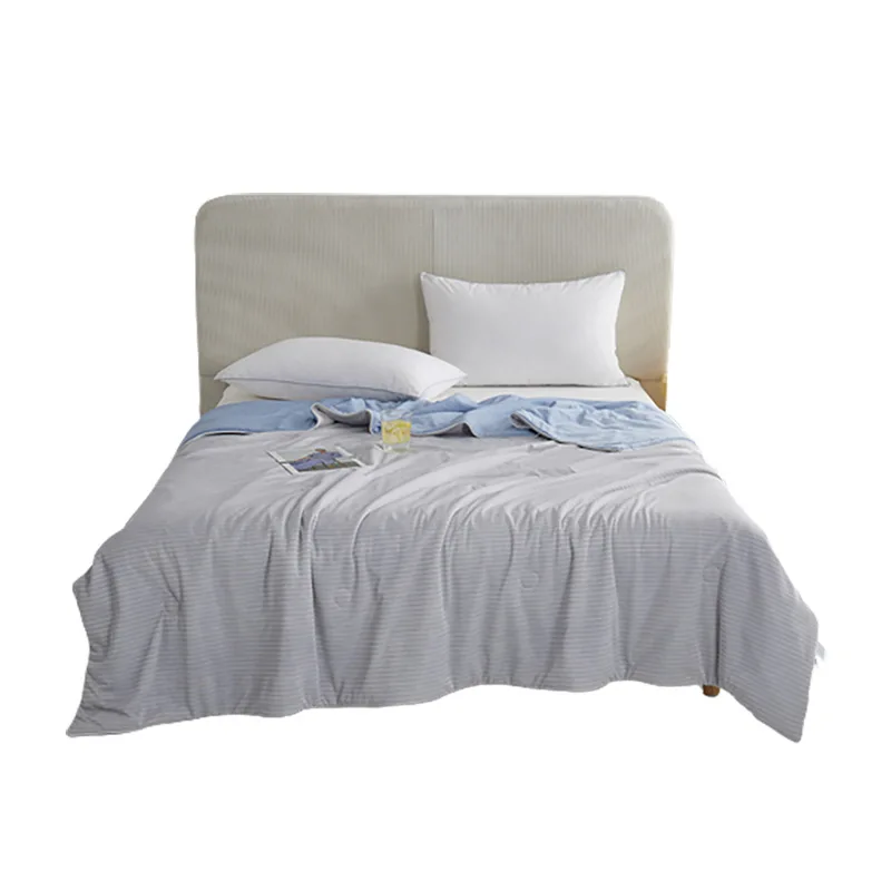 Japanese high Technology stripe woven comfortable cooling blanket cool summer quilt blanket air conditioning for bed bedroom