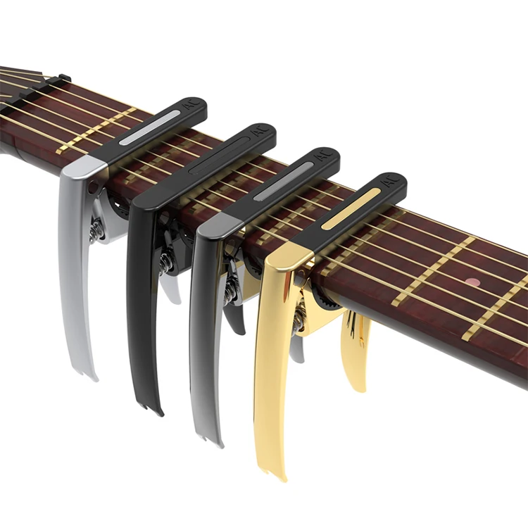 Пользовательские акустические аксессуары укулеле электрический зажим на тюнер для продажи металлический модный гитарный каподастр онлайн