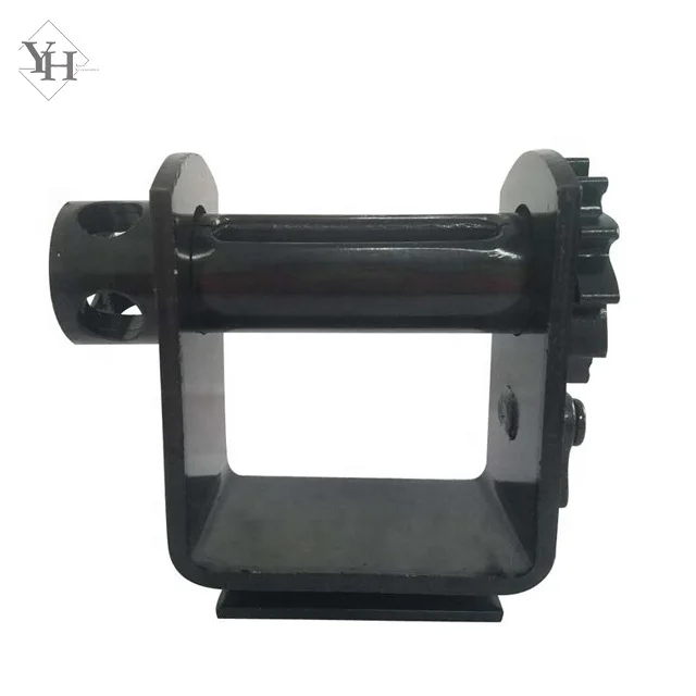 hand winch black coated 4 inch 15000LBS ratchet tie down winch straps anchor winch with bolts