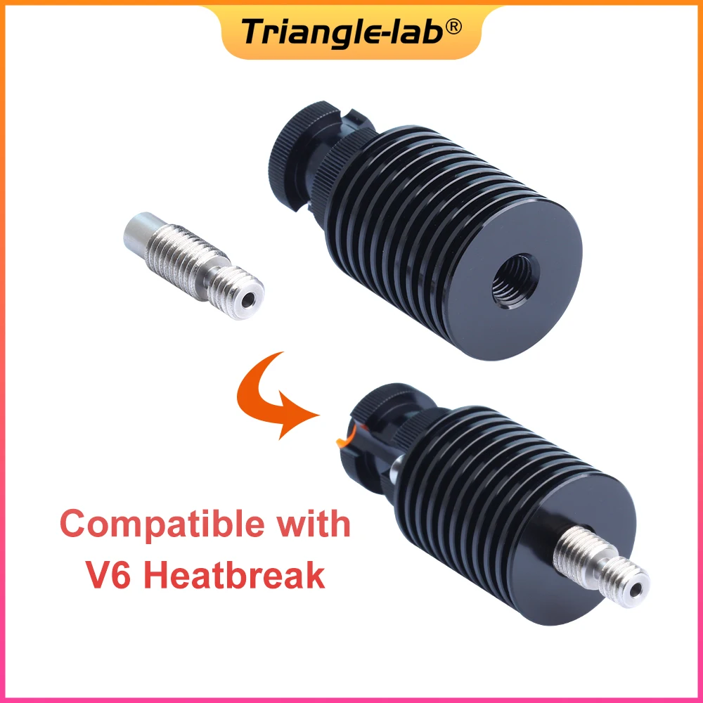Trianglelab V6DM Heatsink Compatible with V6 heatbreak threaded M7x1mm V6 Heat block FOR VORON 3D Printer CHC Kit CHC Pro