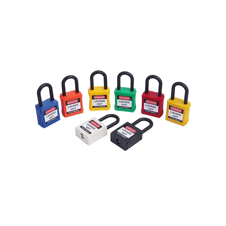 OEM Service Industrial Insulation Nylon Shackle Safety Padlock Cadeado