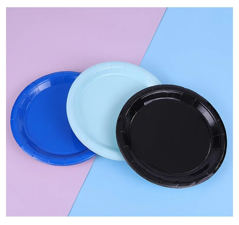 Disposable Party Rainbow Paper Dinner Plates for Birthday Holiday Spring Party Supplies