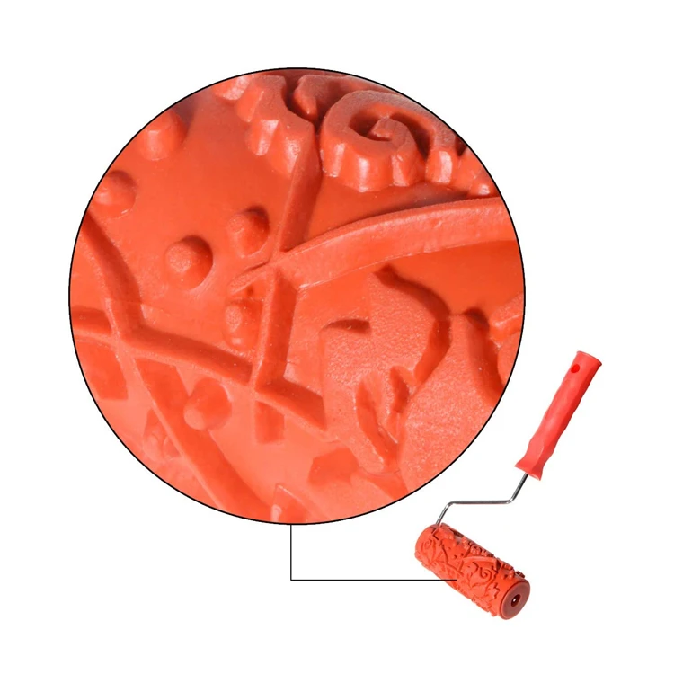 Paint Roller Cover 180mm Pattern Embossing Cylinder Art Wall Printing Brush Roller Suitable for All Interior Coating