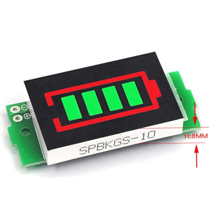 1/2/3/4/6/7/8s Lithium battery meter display module  three string LED lithium battery indicator board
