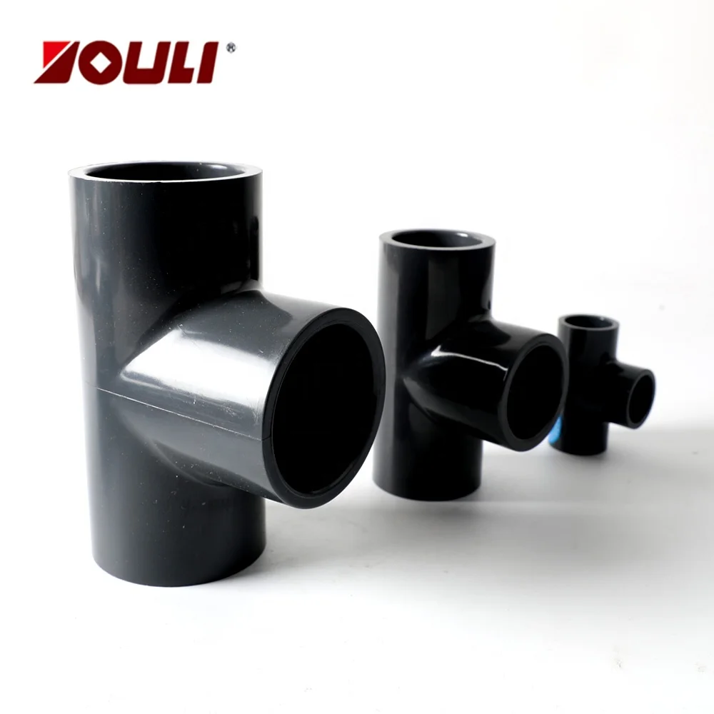 Plastic Equal Pipe Tee Fitting ASTM DIM Standard CORZAN CPVC/UPVC TEE