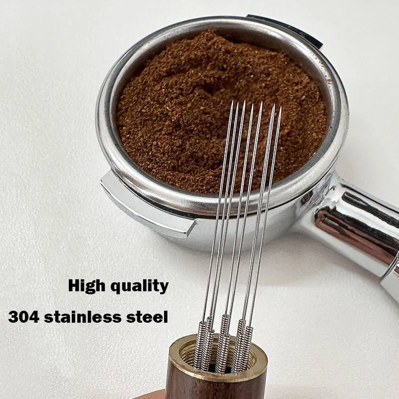 Espresso Distribution Tool Natural Wood Hand Tampers Stirring WDT Tool Coffee Stirrer Needles