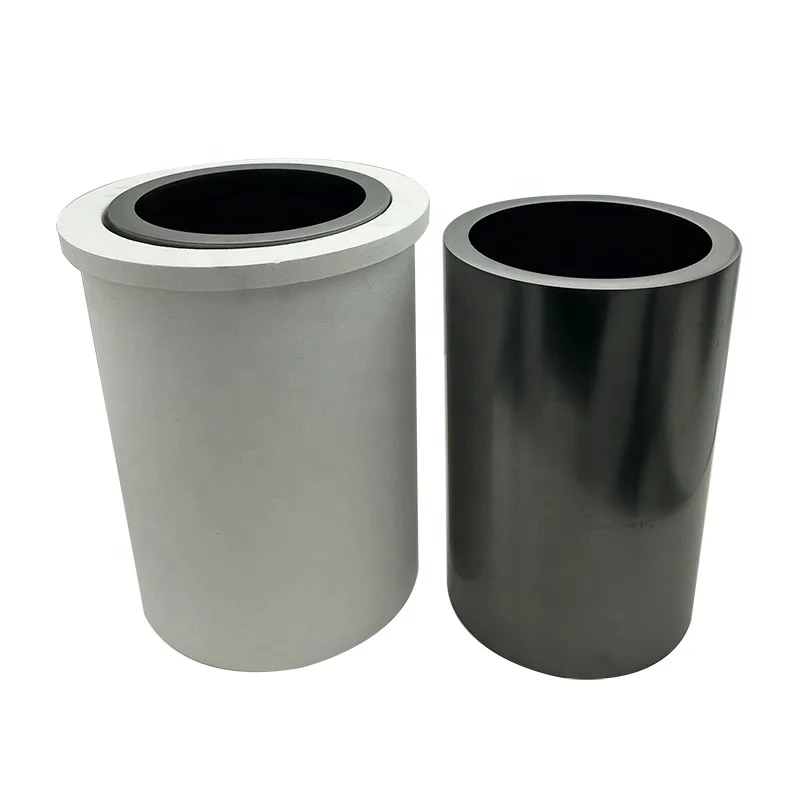 Professional custom industrial furnace high purity graphite crucible with quartz sleeve