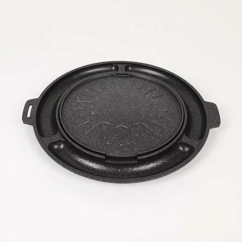 Korean bbq grill restaurant use nonstick bbq grill plate cast iron fireplace plate korean BBQ cast iron grill pan