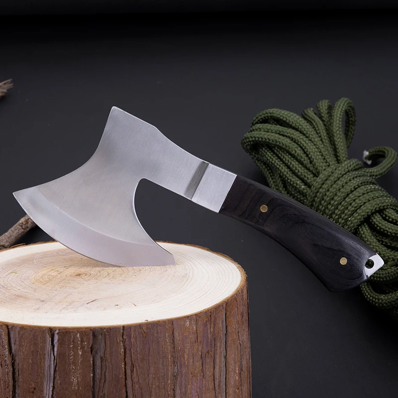 High quality customize material 3Cr13 stainless steel small camping axe hatchet with wood handle