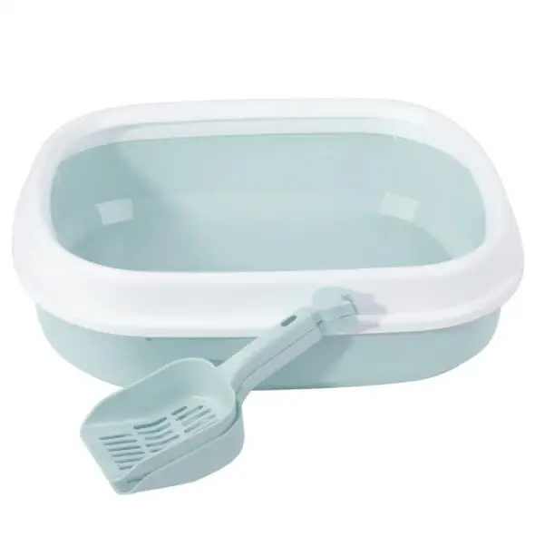 Оптовая продажа пластиковых домашний лоток-наполнитель для кошачьего туалета коробка Совок Бесплатная просеивания наполнитель кошки приучение к горшку Туалет Лоток