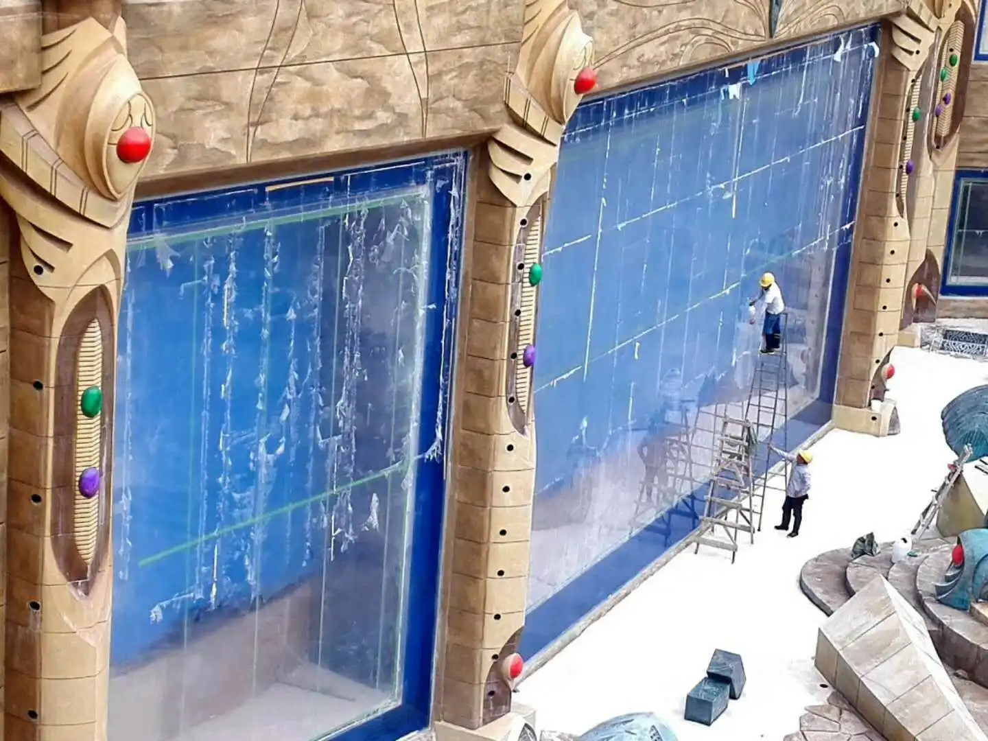 & diving acrylic fibreglass transparent 6m rectangular above ground swimming pool 12