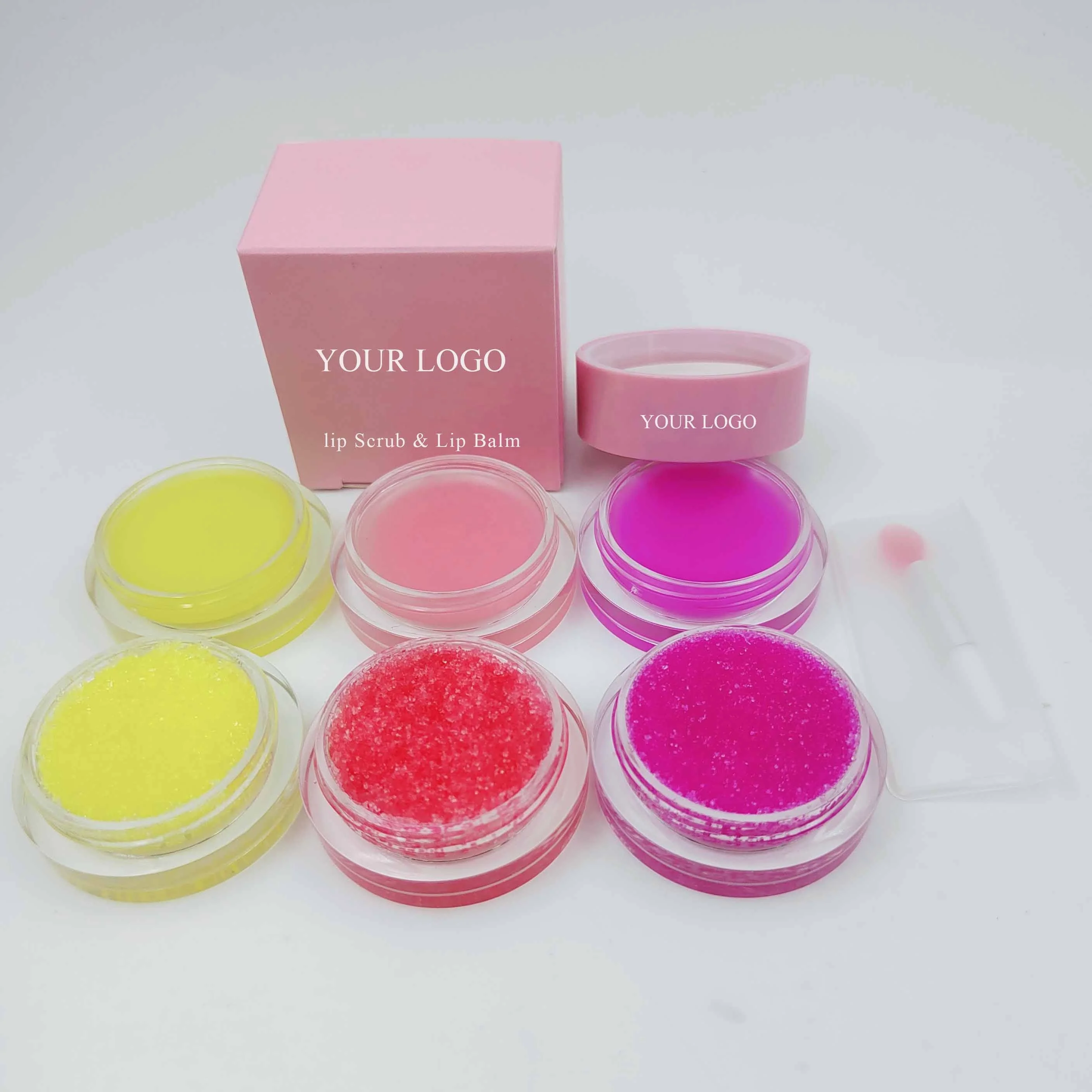 Custom Logo Exfoliating Sugar Cosmetics Lip Balm Mask 2 in 1 Kit Lip Scrub And Balm Set