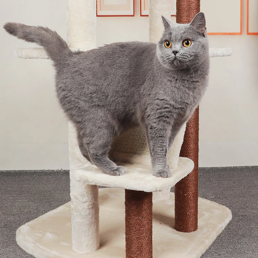 Amazon Top Seller Pet Product Cat Tree Tower Condo Scratcher Furniture Kitten Pet House Hammock Sisal wood comfortable plush