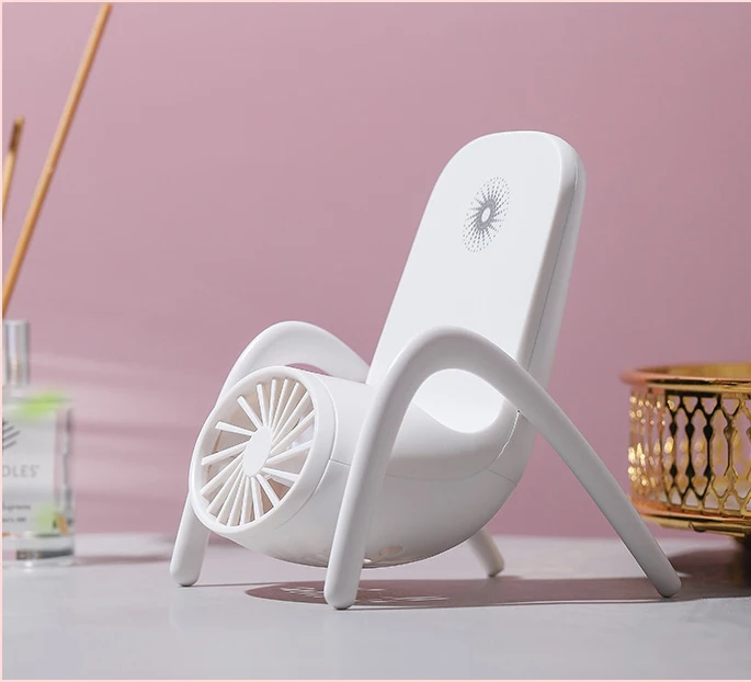 
Dropshipping Multifunctional Chair Mini Cooling Fan With Colorful LED light Portable Handheld Summer Fan Phone holder 