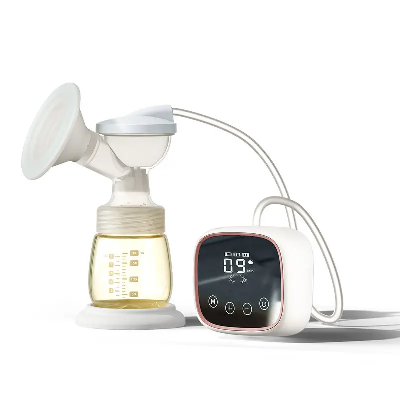 Electric Portable Breast Feeding Pump Silicone Double Hands Free Milk Suction Pump Electric Breast Pump with 3 Modes & 9 Levels