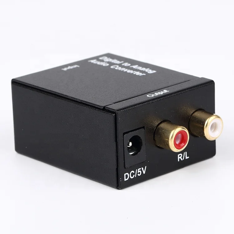 Digital to Analog Audio Converter Optical Fiber Coaxial RCA 3.5mm Amplifier Decoder Signal to Analog Stereo Adapter R/L