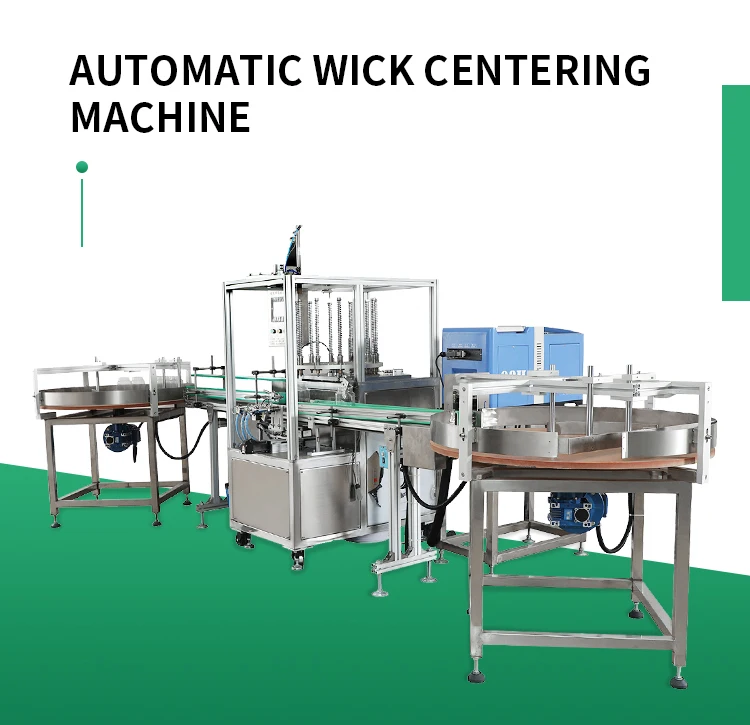 Wick inserting machine for small to medium outputs Very flexible since no format parts are necessary