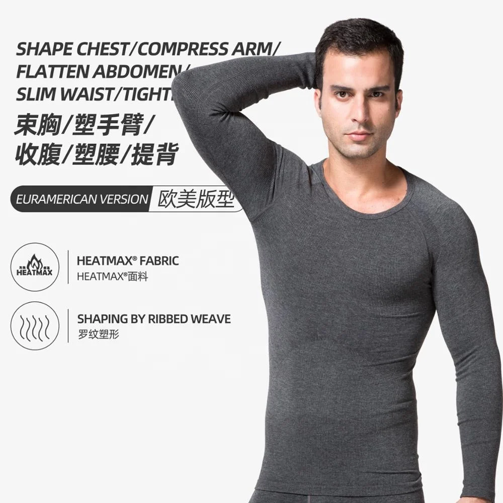 W067 Seamless HEATMAX Compression Thermo Top Slimming Plus Size Body Shaper