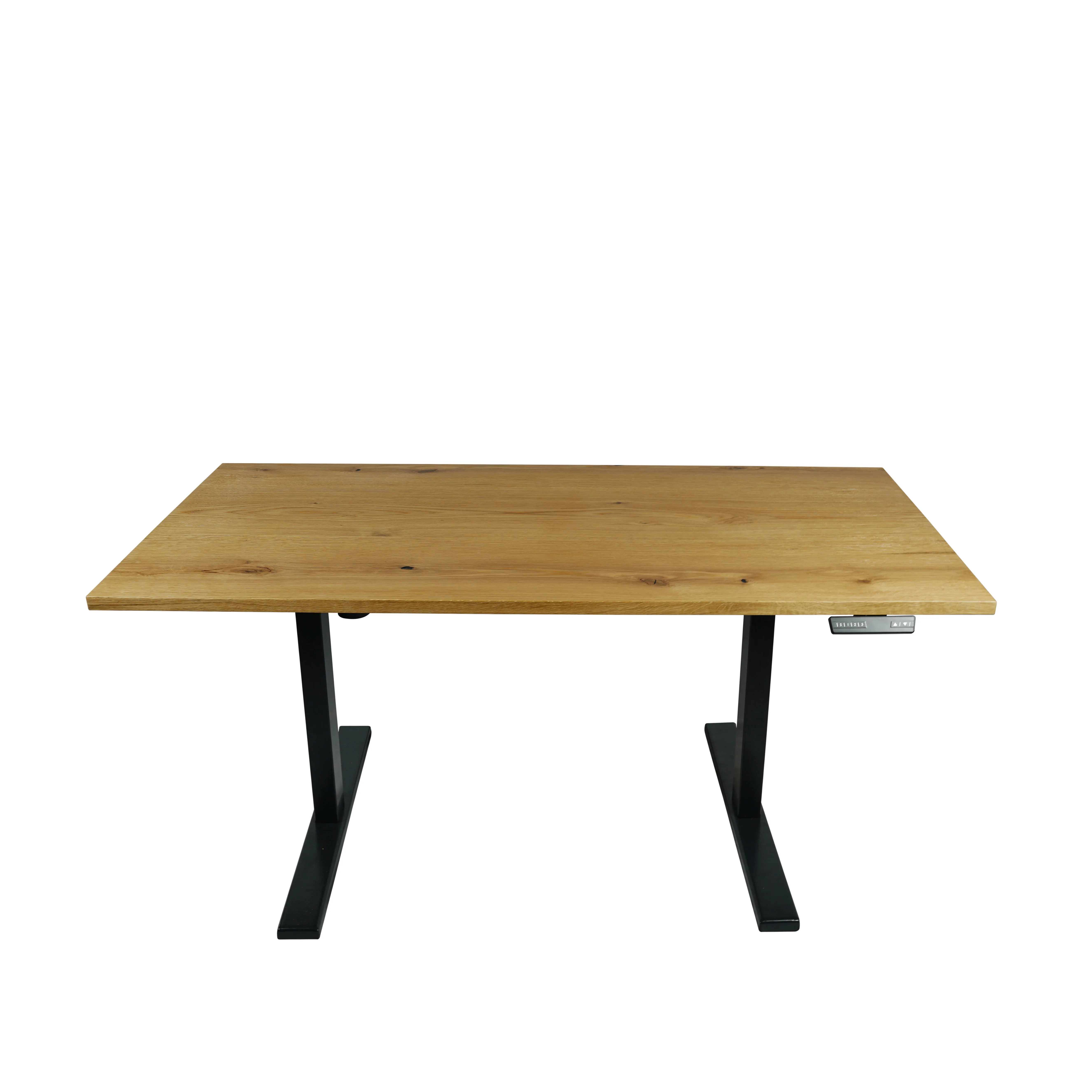 Solid oak wood edge glued simple adjustable office desk table 30x48x1.5inch