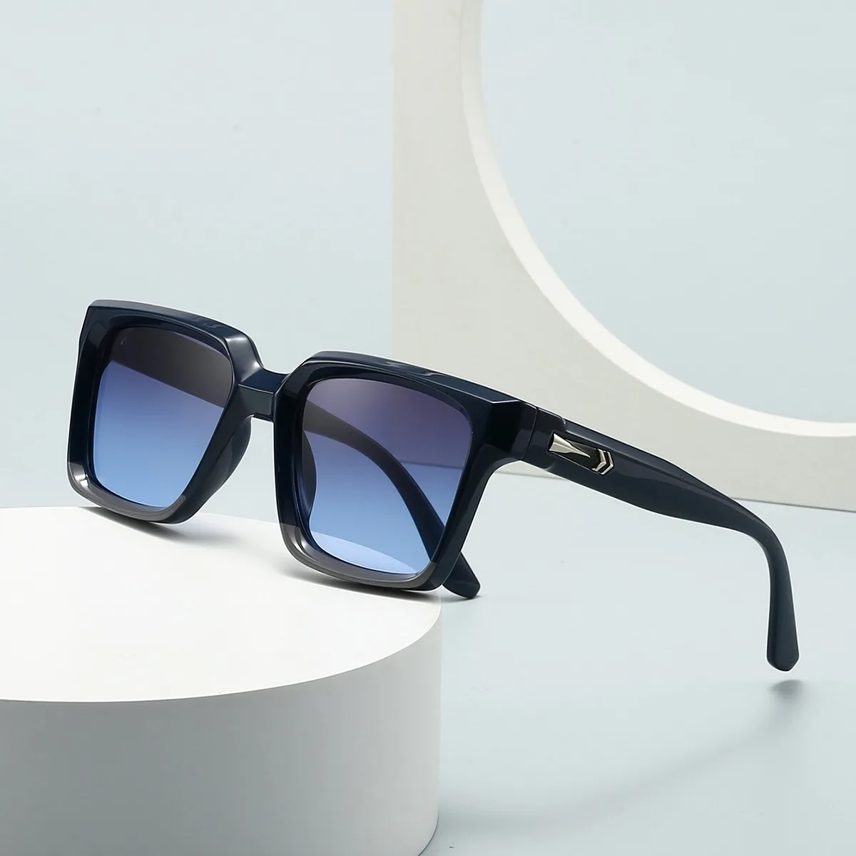 Printed Your Own Brand Logo Square Vintage Punk Vintage Square Leopard Rectangle Sun glasses Shades Lunettes Soleil