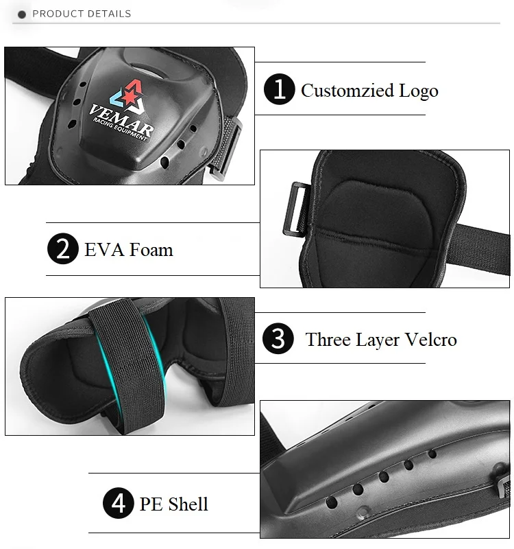 4pcs Elbow Knee Pads Combo Motorcycle Knee And Elbow Pads Protective Gear Equipment Motocross Mountain Bike Riding Elbow Guard