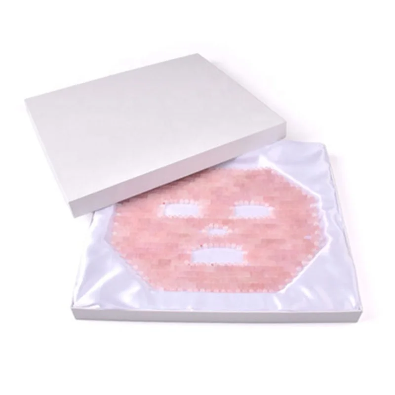 Anti-Aging Xiuyan Jade Eye Mask Jade Stone 100% Natural Rose Quartz Face Sleeping Mask Jade Roller Face Eye Mask