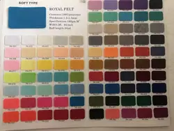 1.4mm Thick Acrylic Soft Felt Nonwoven Fabric Sheet Pack DIY Craft Patchwork Sewing Squares Assorted Colors for Hobby Crafter