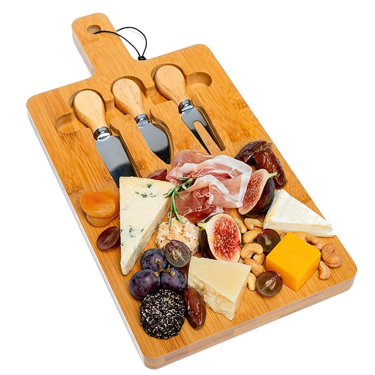 Bamboo Cheeseboard Cutlery SetMultifunctional and eco-friendly cutlery set