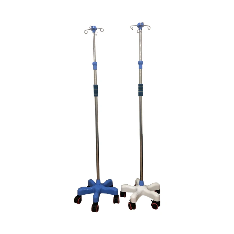 Factory Wholesale Heavy Duty Medical IV pole stand adjustable Infusion stand convenient and durable drip stand set