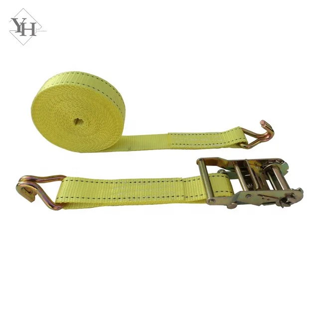 customized cargo lashing belt 38mm 2000kgs 2m 3m 4m 5m 6m 8m ratchet tie down straps with double j hook