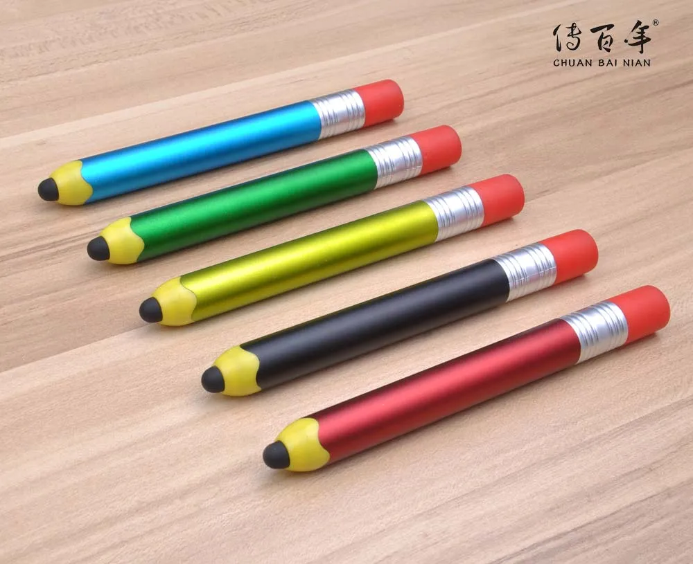 2024 high quality novelty design pencil shape stylus pen with eraser