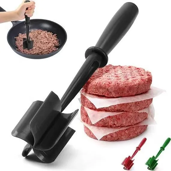 Factory Customized Non Stick 5 Curved Blades Cookware Chopper Hamburger Beef Meat Masher