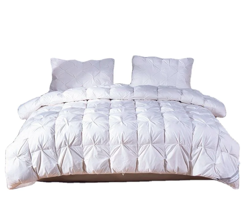 Изготовитель на заказ, 100% хлопок, перо, Непромокаемая ткань, 90 белых гусиных пуховых одеял, одеяло для отеля, дома