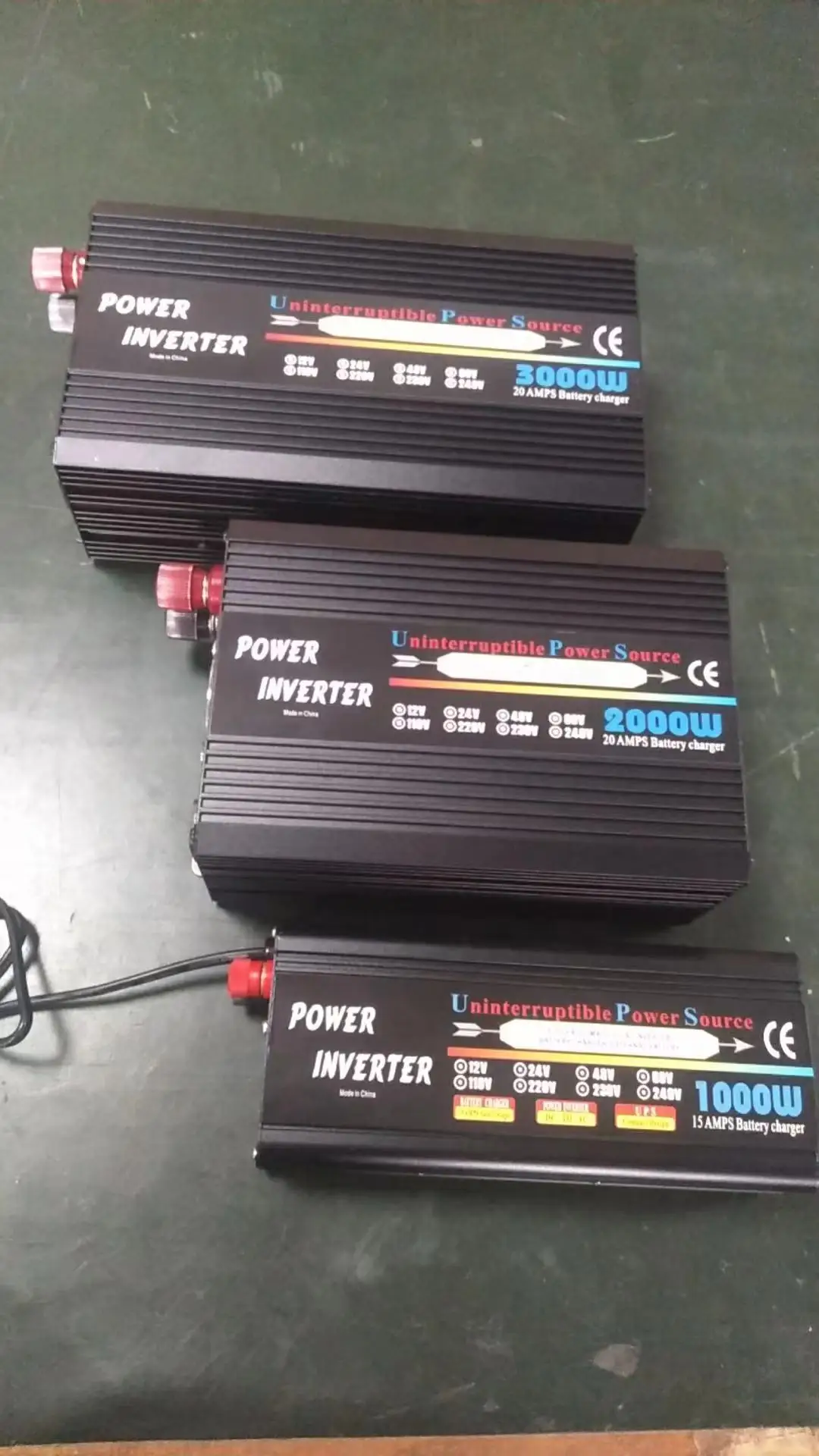 3000W 12VDC 220VAC Modified Sine Wave Inverter With AC Charger/Battery Charger/UPS Function DC to AC