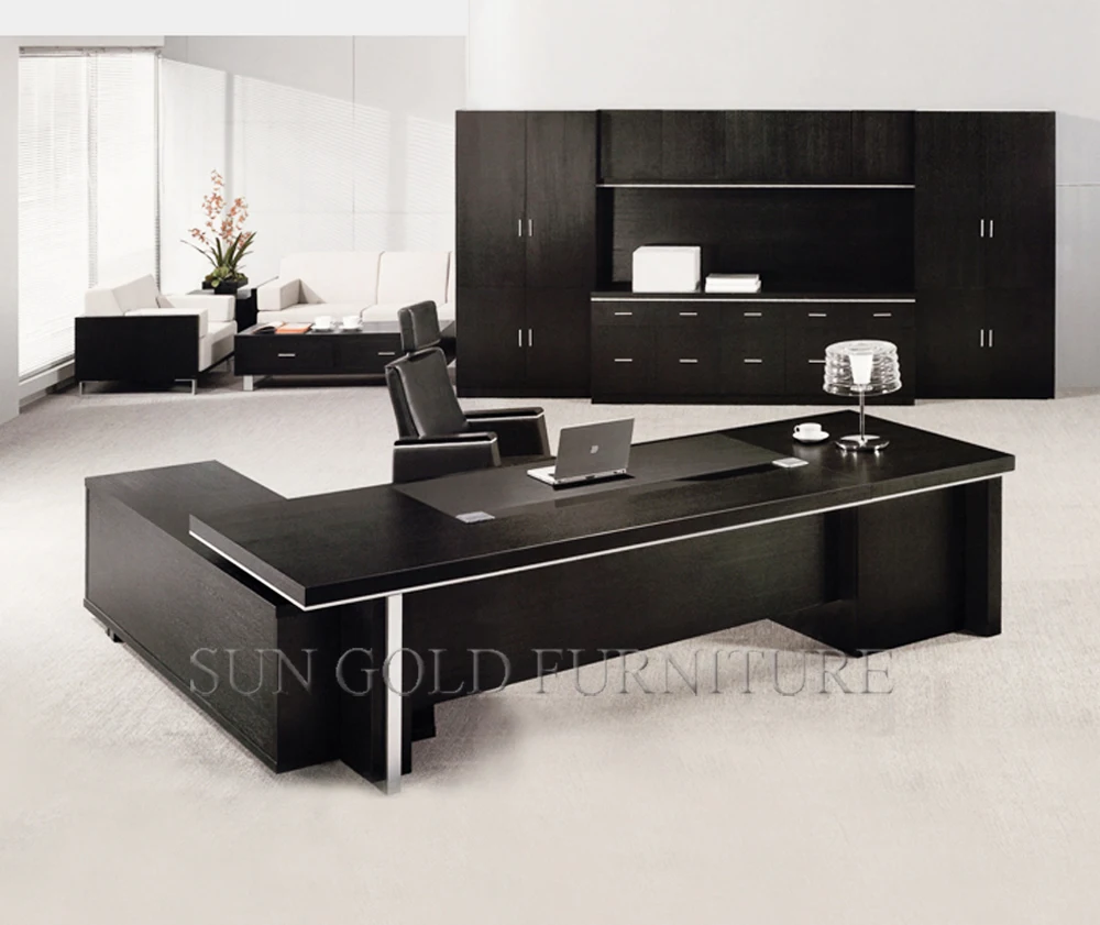 Brand New Product modern luxury office desk design ceo executive desk manager L-shaped high density board latest office table