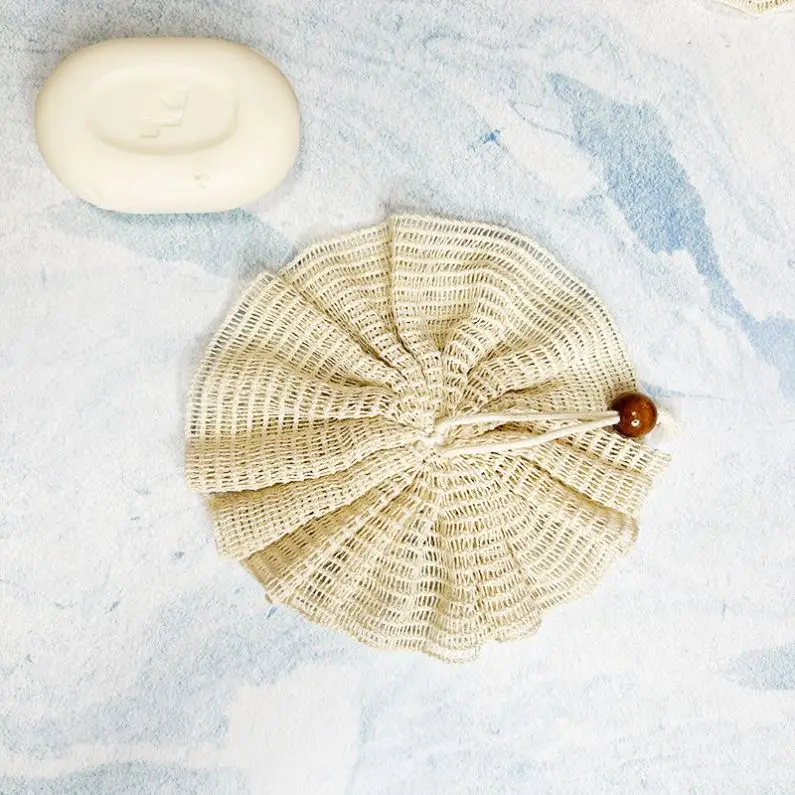 100% Natural Eco Friendly Ramie Health Shower Body Sponge Ball Washing Pouf Shower Puff