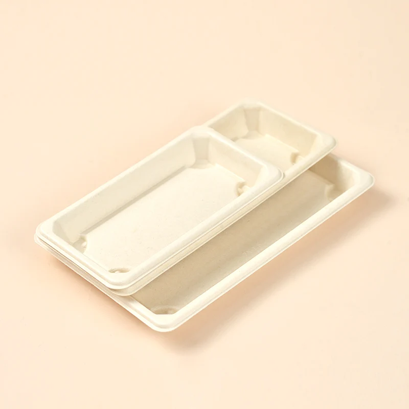 Sugarcane Biodegradable Compostale Takeaway Food Packing trays