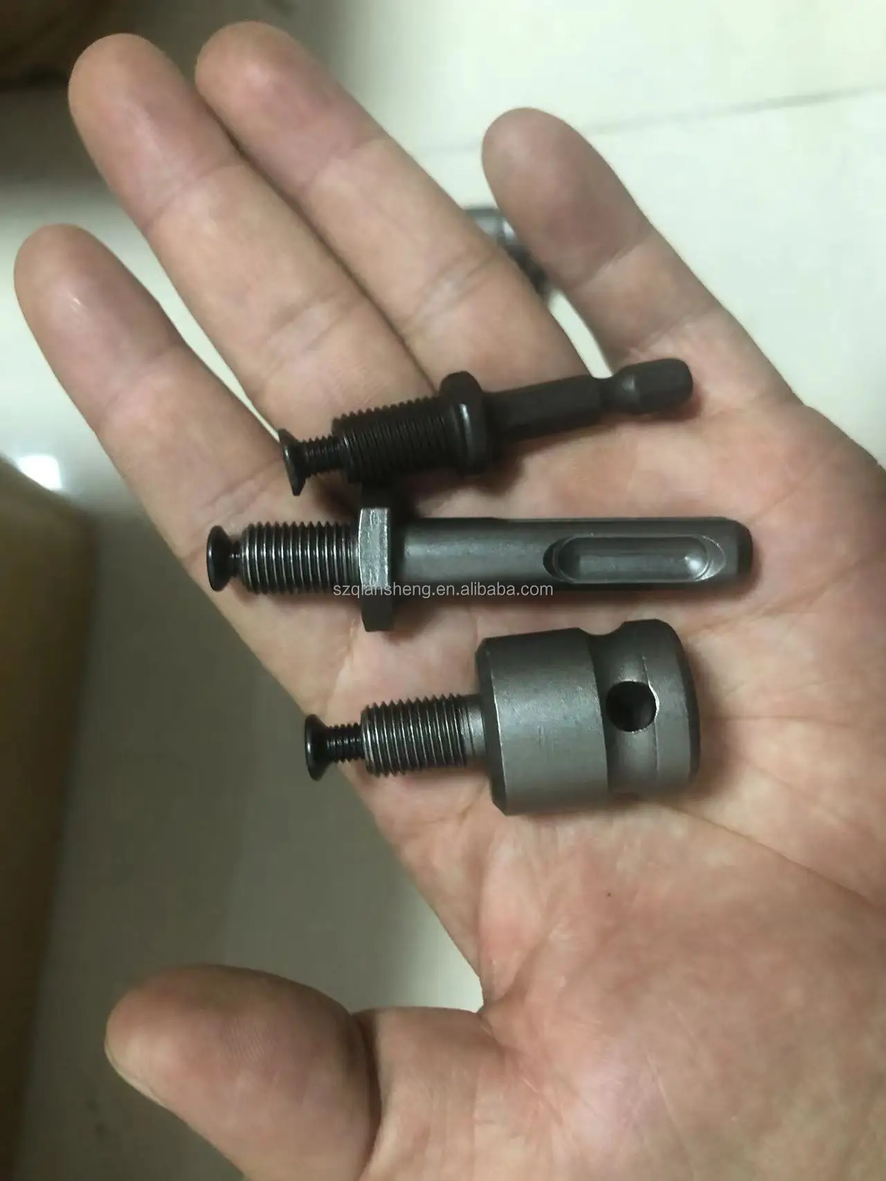 3Pcs 10/13mm Drill Chuck Adapters Threaded Quick Connection SDS-Plus Hex Socket Square Female Chuck Adapter for Electric Drill