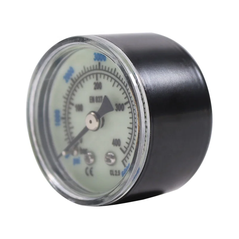 New Specialized Production Plastic Shell Iron Shell Material Diameter 42mm Scuba Diving Luminous 400bar 6000psi Pressure Gauge