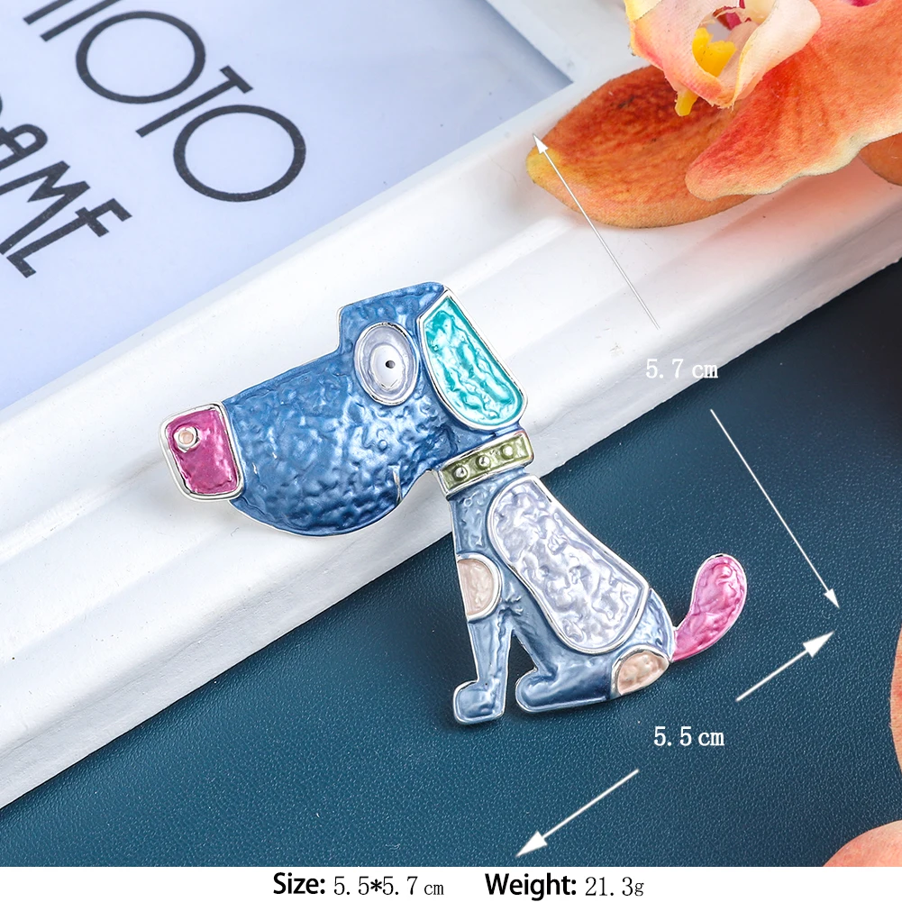 Cute Dog Business Medical Wholesale Cheap Simple Luxury wedding Bridal Custom brooch female korean enamel magnetic pins