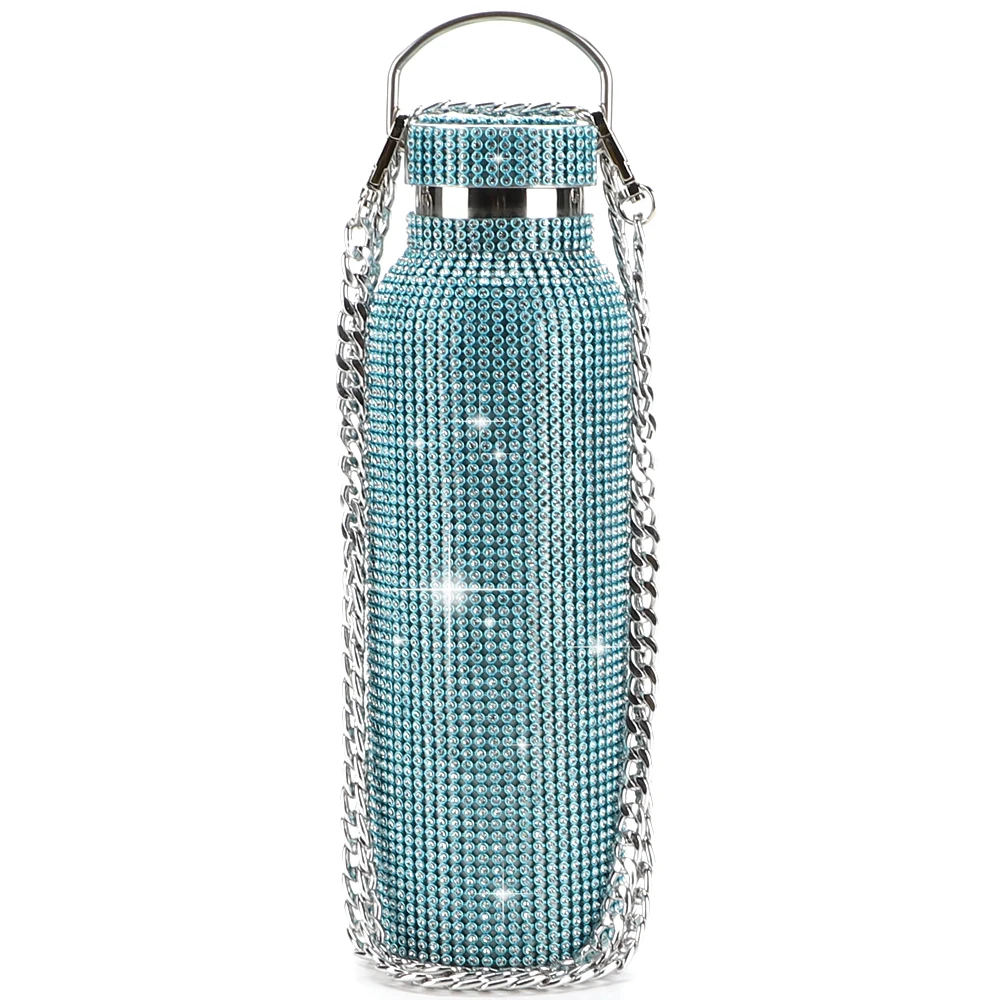 High Quality  Double Wall Stainless Steel Water Bottle BPA Free Vacuum Flask Thermos Diamond Cup